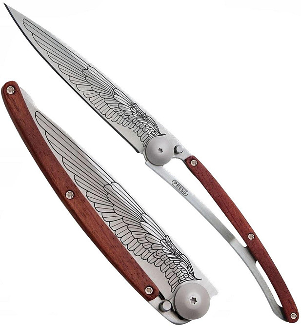 Універсальний Складаний Ніж з лазерним гравіюванням крила Deejo "37 грам" (1CB000016) Нержавіюча сталь Нововолинськ - фото 1