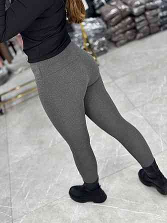 Жіночі теплі базові лосини з накатом трикотаж на хутрі Графіт, 42/44 Одеса