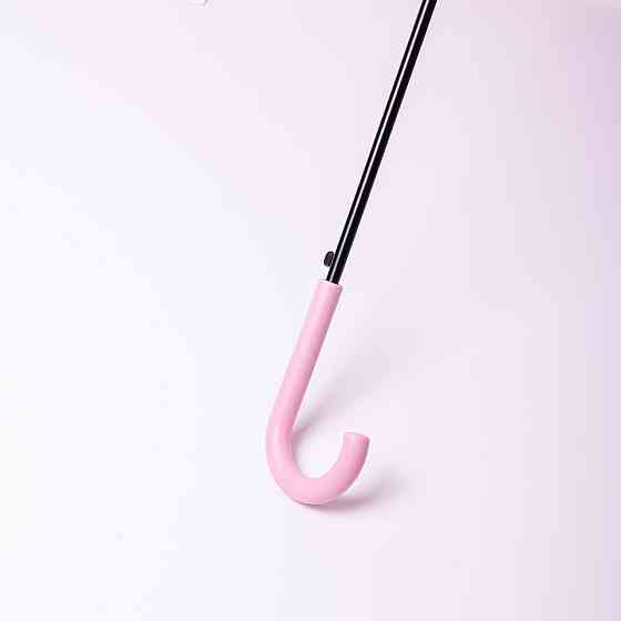 Класична дитяча парасолька-тростина напівавтомат з поліестеру міцна надійна 8 спиць діаметр 94 см Рожевий HP-23-11P Коломыя