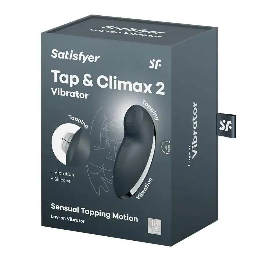 Вібростимулятор-пульсатор Satisfyer Tap & Climax 2 Grey Львів - фото 7