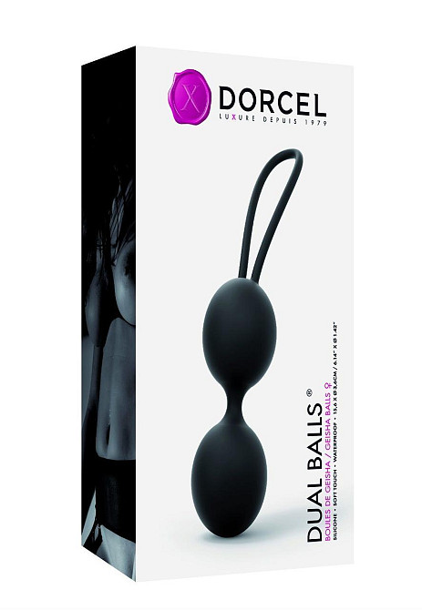 Вагинальные шарики Dorcel Dual Balls Black, диаметр 3,6см, масса 55 г Sex Aura Киев - изображение 3