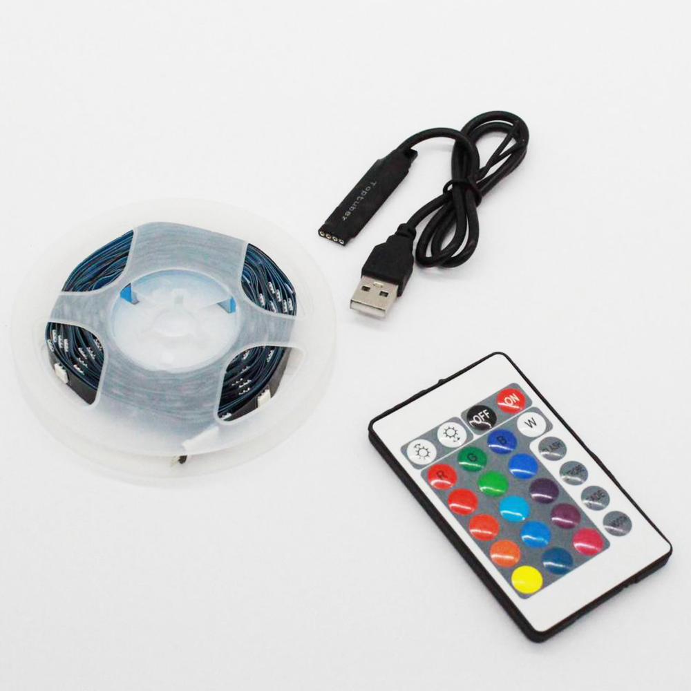 Світлодіодна RGB стрічка від USB з пультом 5050, 5м / Підсвічування для меблів / Гнучка стрічка для дому Київ - фото 8