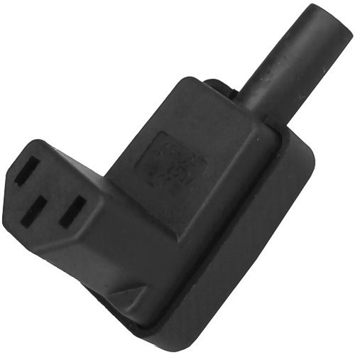 Гнездо сетевое 3pin угловое, под шнур, корпус пластик Полтава - изображение 1