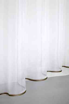 Кухонная гардина VR-Textil № 036к арка  белый с золотистым 270х170 см (52-0124) Киев