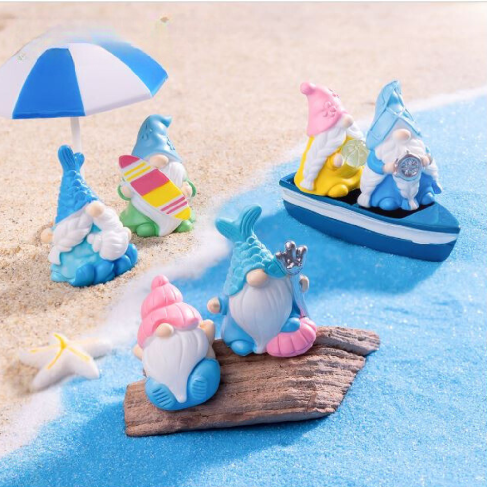 Серия фигурок Гномы  на пляже для миниатюры, хендмейда, флорариума,песочного стола Гном №3 Одесса - изображение 2