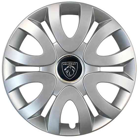 Автомобільні модельні ковпаки R15 Peugeot NEW 330 4шт, SJS, сріблясті Вінниця