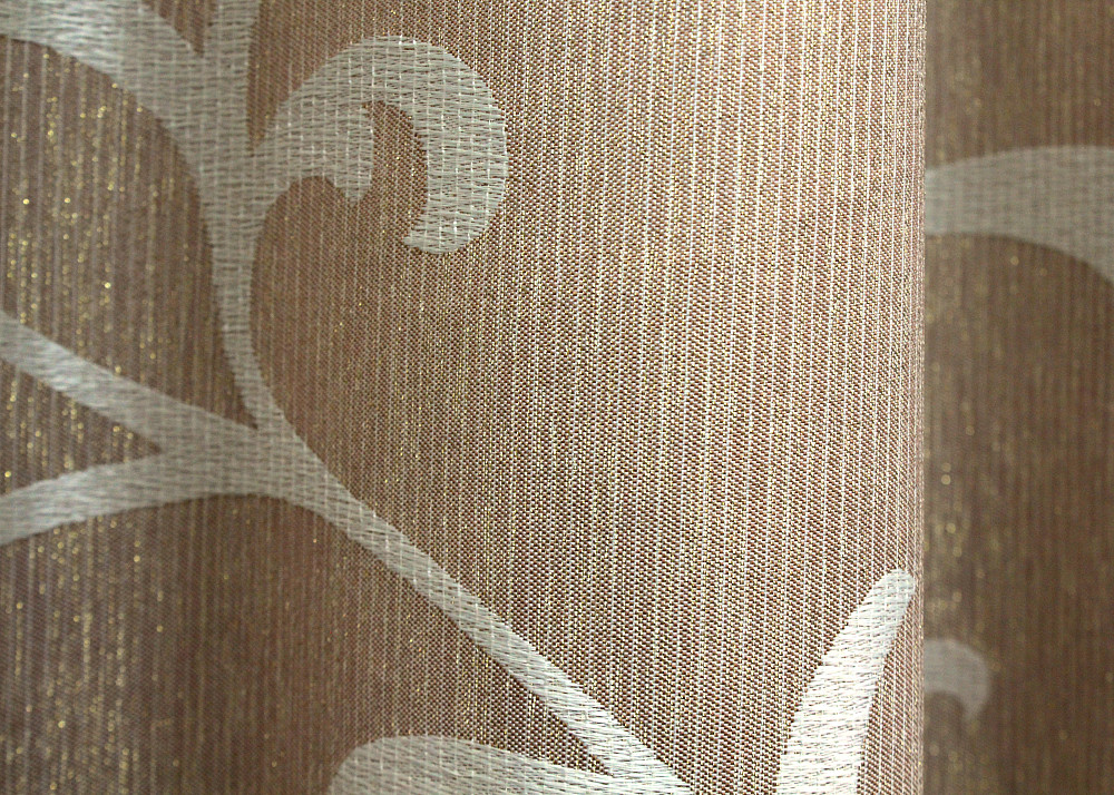 Комплект готових штор VR-Textil Жакард Allure № 1615ш Темно-бежевий 150х270 см 2 шт (33-0572) Київ - фото 8