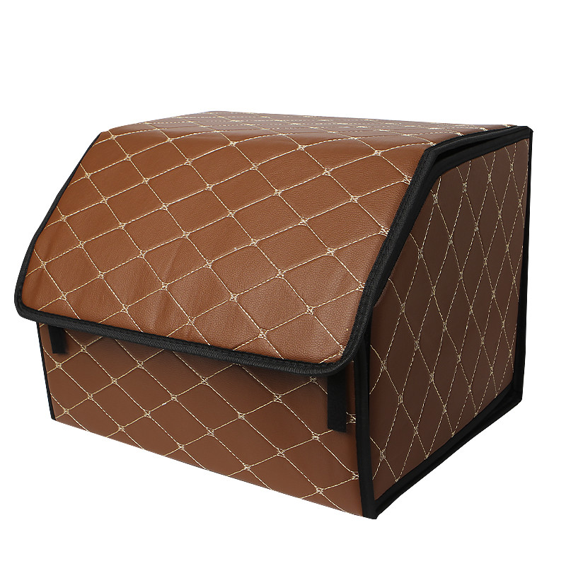 Автомобильный органайзер ZWX-002 Brown-Gold компактный вместительный два отдела для хранения на липучке с ручкой 65*30*30 см Киев - изображение 1