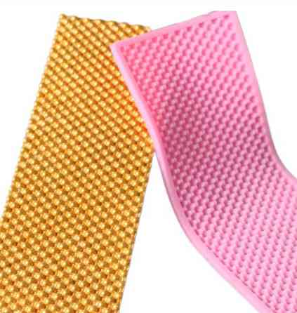 Молд кондитерский Жемчуг з дефектом разорваный 25 на 10см розовый Киев