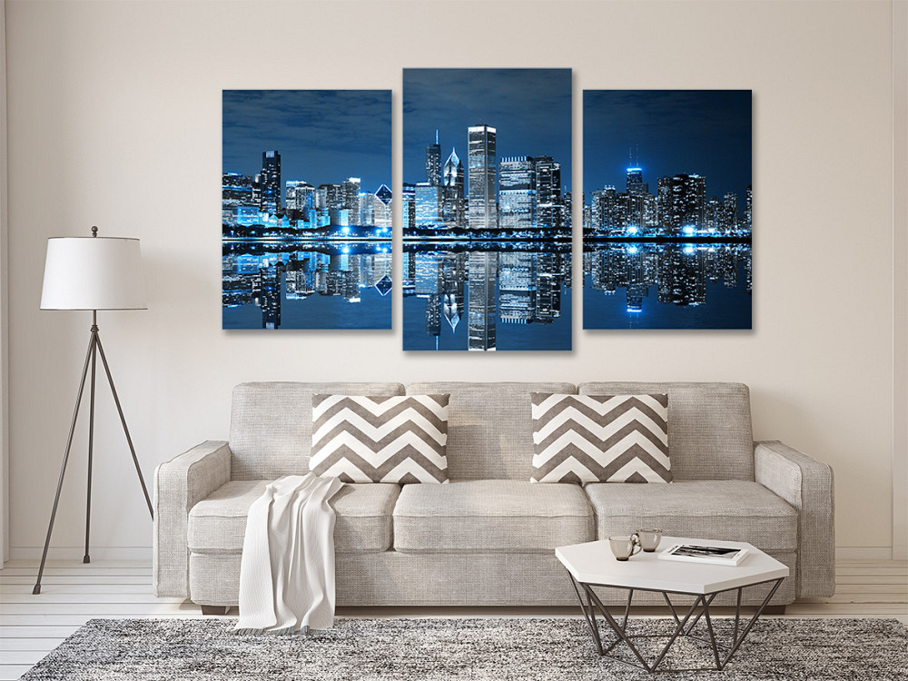 Модульная картина в гостиную / спальню Місто в ночі Art-737_3 100x150 см Киев - изображение 2