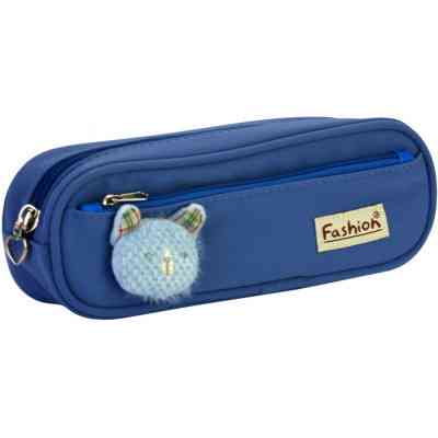 Пенал Cool For School 2 відділення з аплікацією Блакитний (CF6885-dk.blue) Вінниця