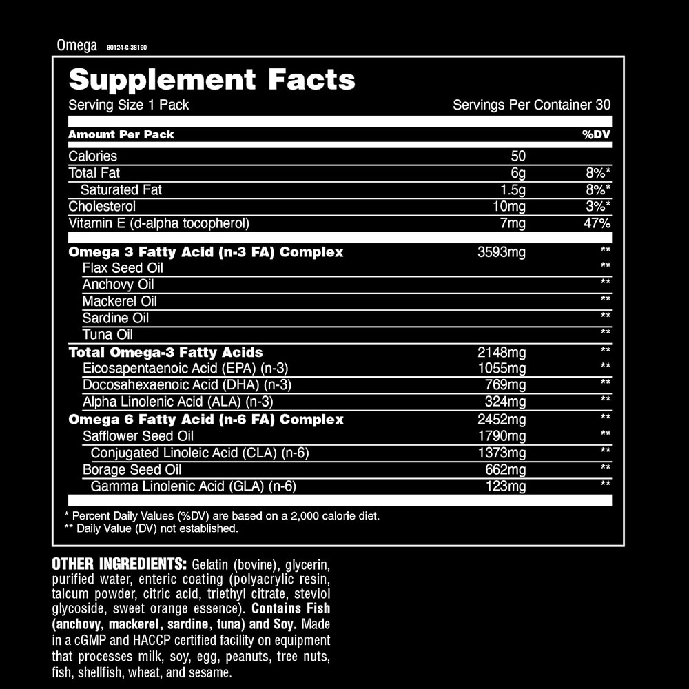 Омега Universal Nutrition Animal Omega 30 packs Луцьк - фото 3