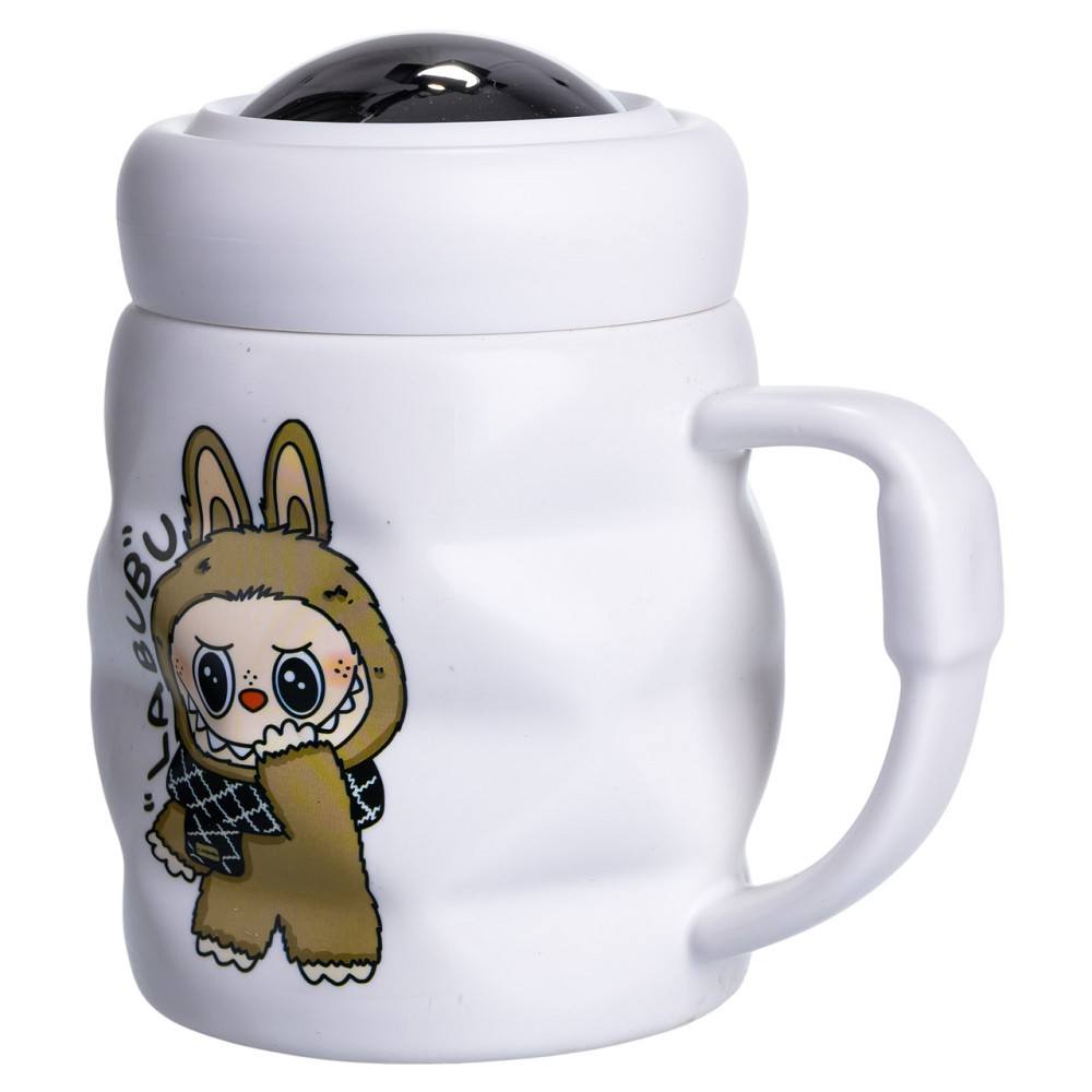 Lugi Чашка порцелянова з кришкою Labubu 400 (мл) Біла з коричневим FM-54B Коломия - фото 4