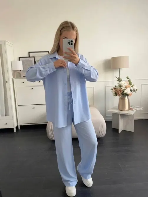 Стильный женский костюм изо льна - удобный комплект на теплое время года. Одесса - изображение 3