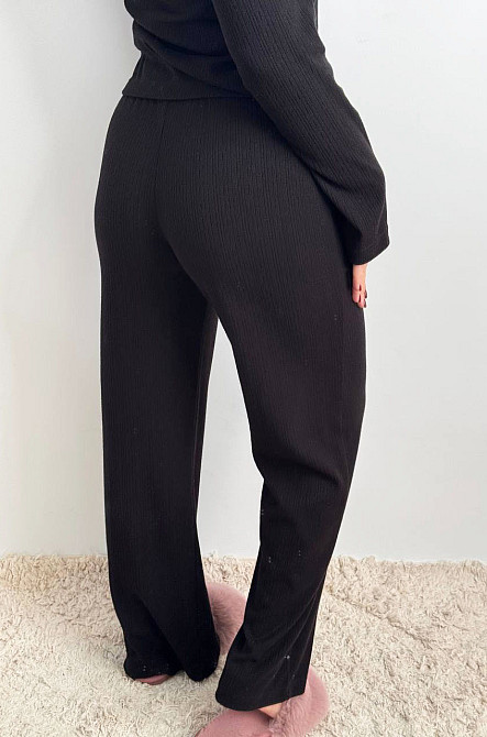 Жіночий трикотажний костюм на теплі дні Чорний XL-2XL Харків - фото 2