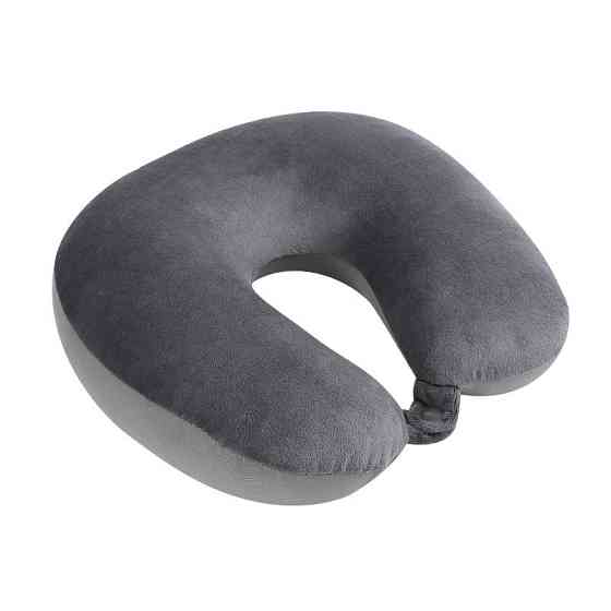 Подушка для поїздок на шию 27 на 26 см сірий Київ