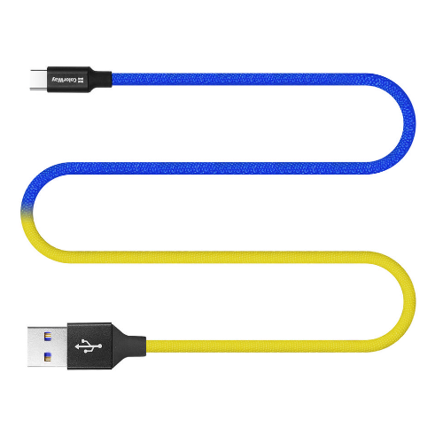 Кабель USB Type-C ColorWay CW-CBUC052-BLY 2,4A 1м синій/жовтий Житомир