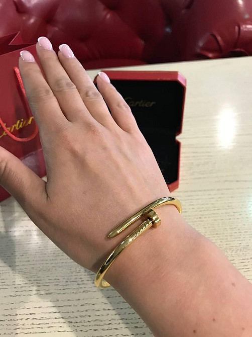 Cartier браслет цвях в лимонному золоті без каменів Одеса - фото 3