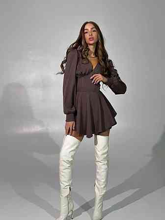 Жіноча романтична мінісукня-комбінезон костюмка Шоколад, 42/44 Одеса