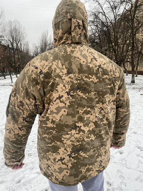 Зимовий військовий бушлат піксель ЗСУ на флісі тепла військова куртка зимова 52-54 Дніпро - фото 2