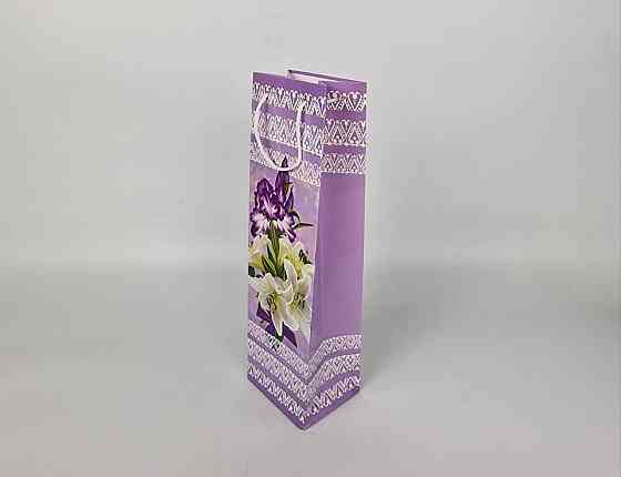 Пакет бумажный подарочный под бутылку  12/9/36(артBUT-71) (12 шт) Харьков