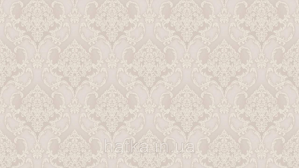 Шпалери метрові вінілові на флізеліні Sintra Classic класика вензель структурні сріблястий бежевий 406427 Київ - фото 8