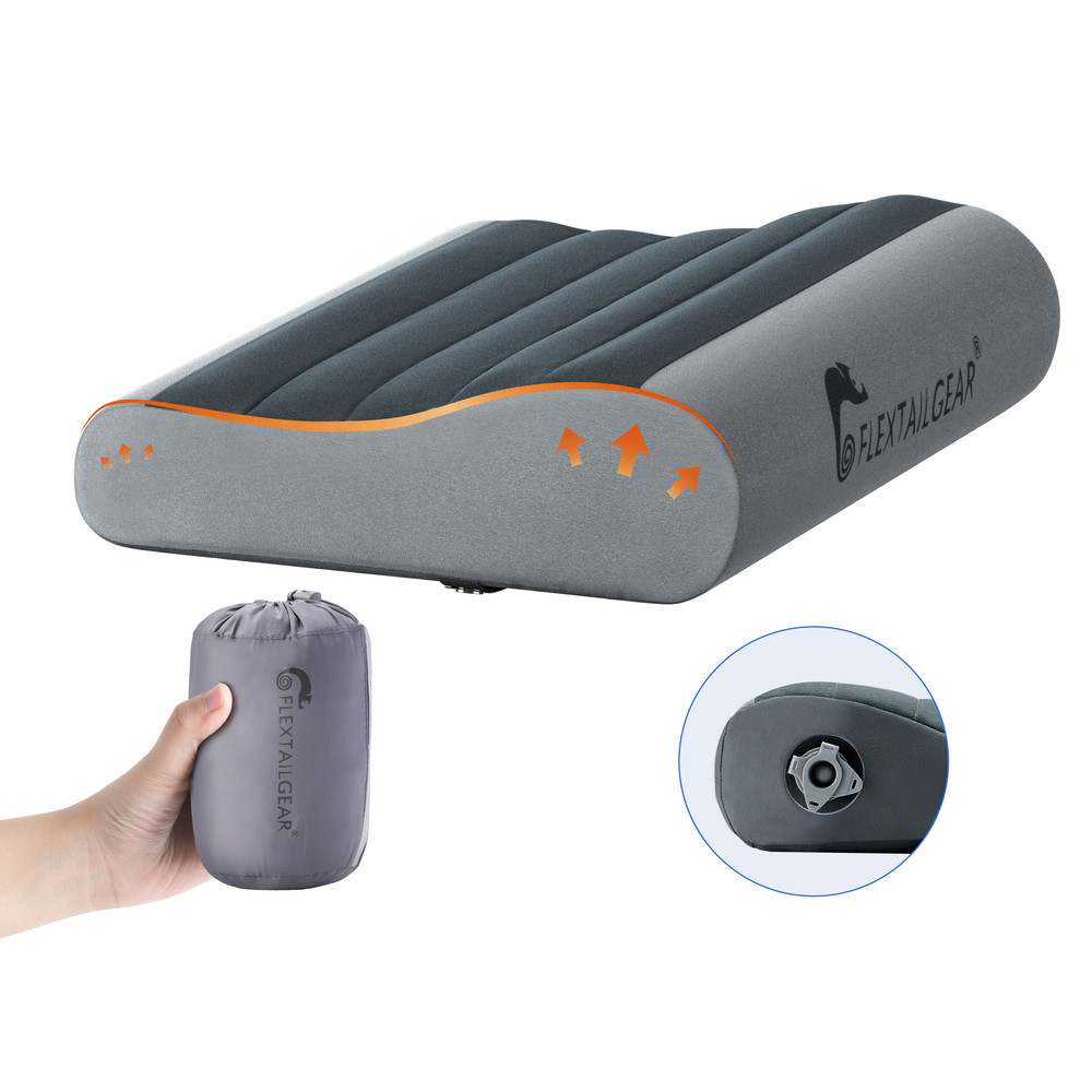 Надувна подушка анатомічна Flextail Zero Pillow SE, сіра Рівне - фото 1