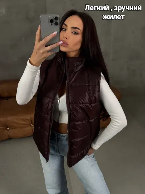 Жіночий весняний жилет на блискавці Одеса - фото 11