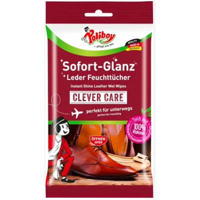 Вологі серветки для взуття Poliboy Shoe Care Wet Wipes, 10 шт. Львів - фото 1