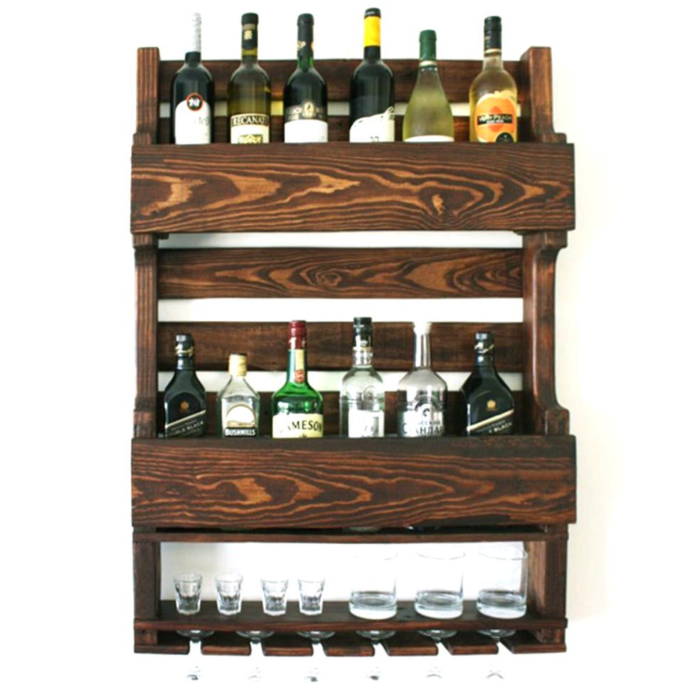 Настінна винна полиця "Токі" кориця Миколаїв - фото 1