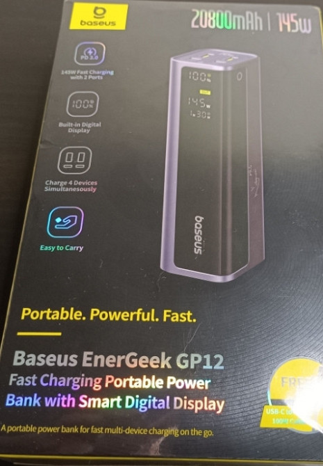 PowerBank BASEUS 145W ПОТУЖНИЙ Павербанк для Ноутбука MacBook PRO AIR Киев - изображение 3