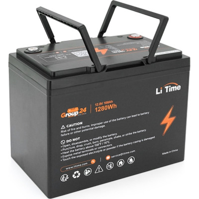 Батарея LiFePo4 Litime 12.8V-100Ah 1280Wh (Li-Time-GR24-12.8-100) Винница - изображение 1