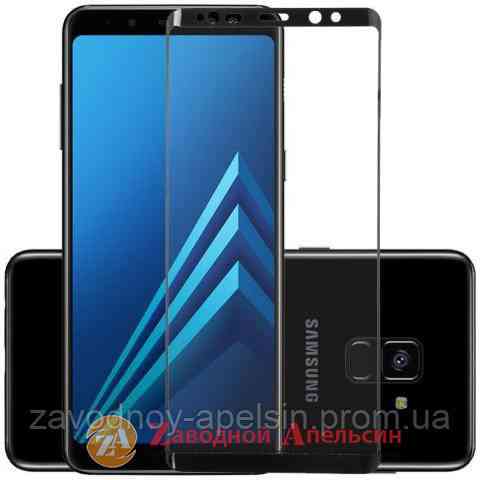 Защитное стекло Samsung A8 plus A730 Glass full черн Одесса