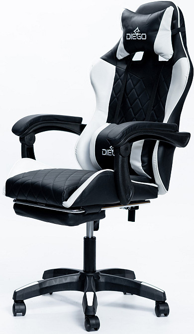 Крісло геймерське DIEGO AERO Black-White Київ - фото 5