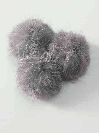 Помпон на шапку з натурального хутра кролика 7-8 см Харків