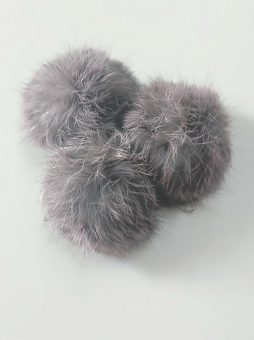 Помпон на шапку з натурального хутра кролика 7-8 см Харків - фото 1