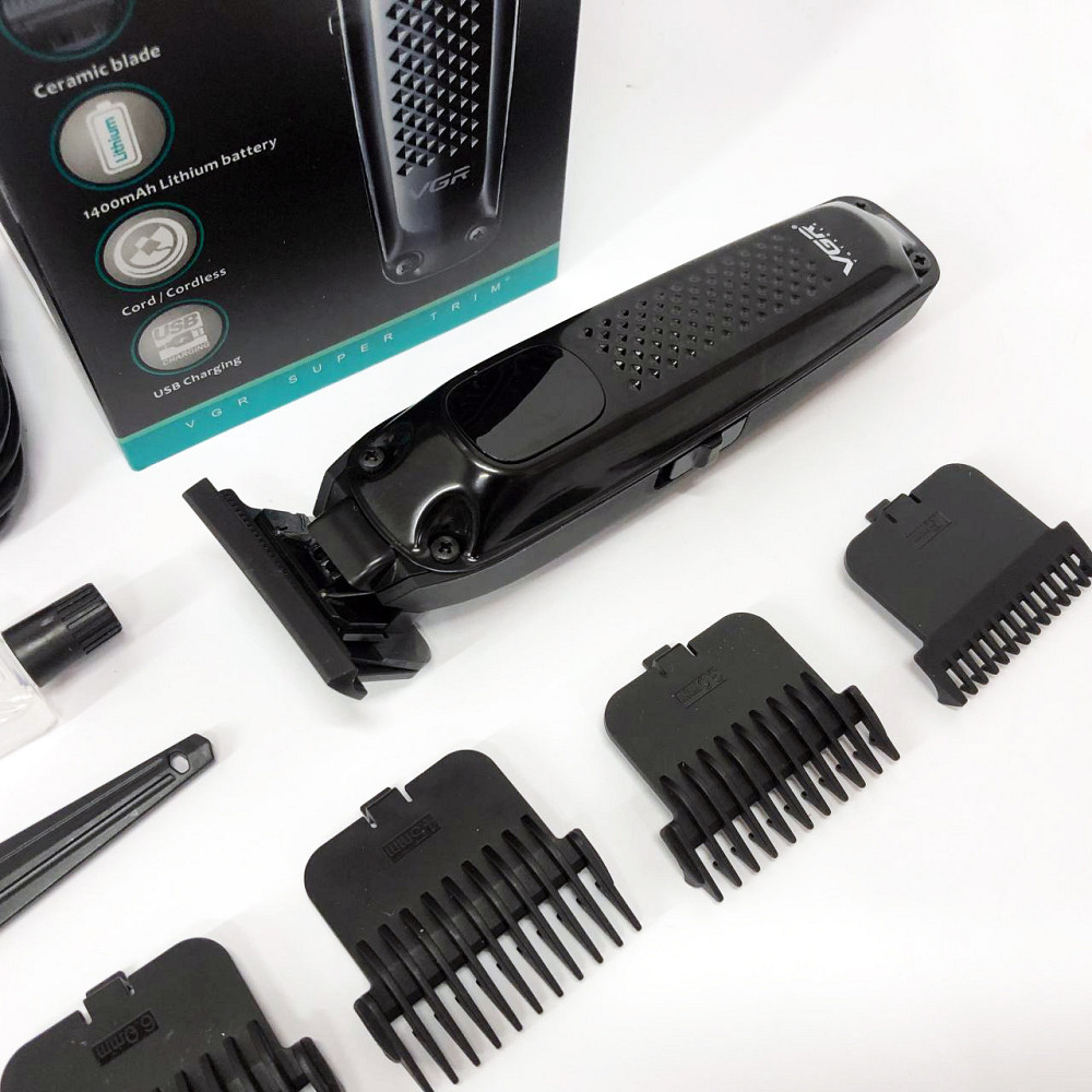 Машинка для стрижки волосся з акумулятором VGR V-972, Акумуляторний універсальний тример для стрижки PI-14 Івано-Франківськ - фото 8