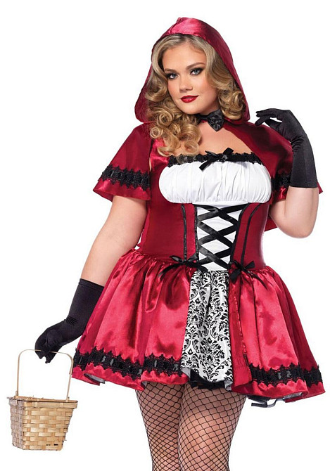 Еротичний костюм Червоної шапочки Leg Avenue Gothic Red Riding Hood 3X–4X, сукня, накидка Sex Aura Київ - фото 1
