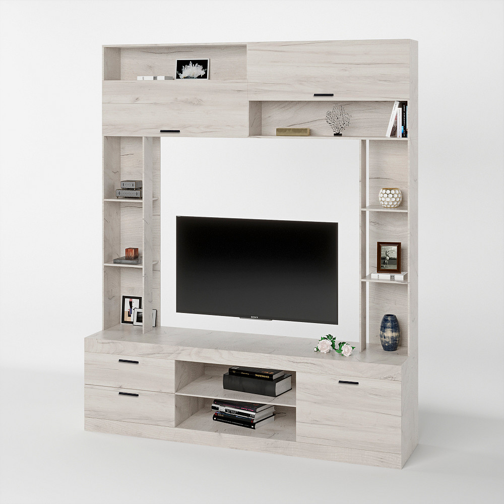 Стенка для гостиной Эверест Соната дуб крафт белый (DTM-2713) Львов - изображение 2