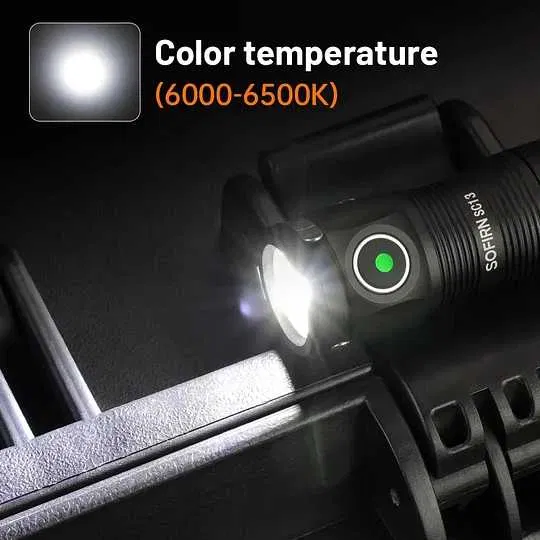 Фонарь ручной Sofirn SC13 Luminus SST40 6500K 1300лм 217м type-C АКБ 1100mAh Киев