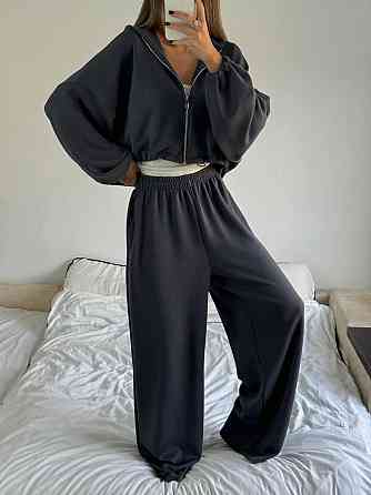 Жіночий трендовий костюм з турецького трикотажу oysho Графіт Одеса