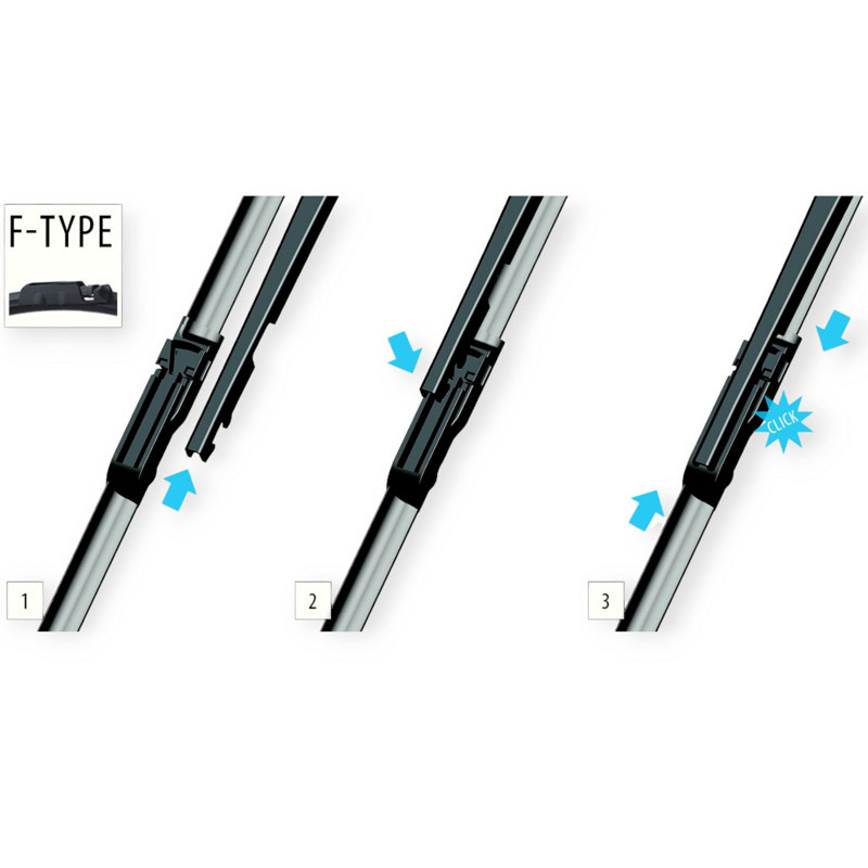 Щетки oximo модельные безкаркасные (к-т 2шт) f-type 650 + мм дворника Мукачево - изображение 4