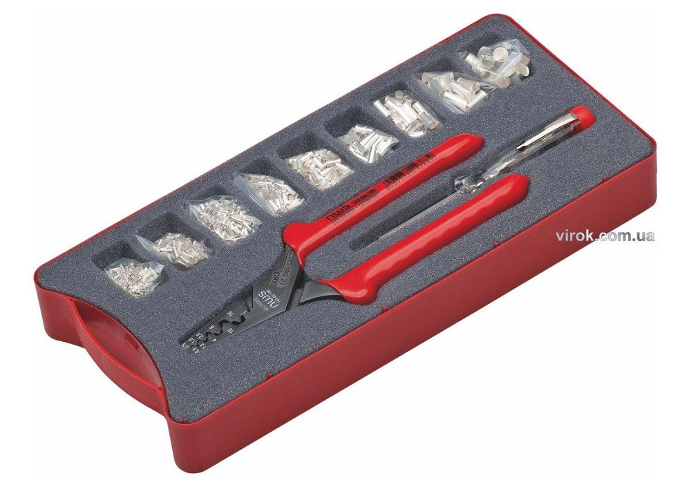 Кліщі для обтискання проводів NWS : Ø=0,75-16 мм, з муфтами та індикатром в футлярі Одесса - изображение 1