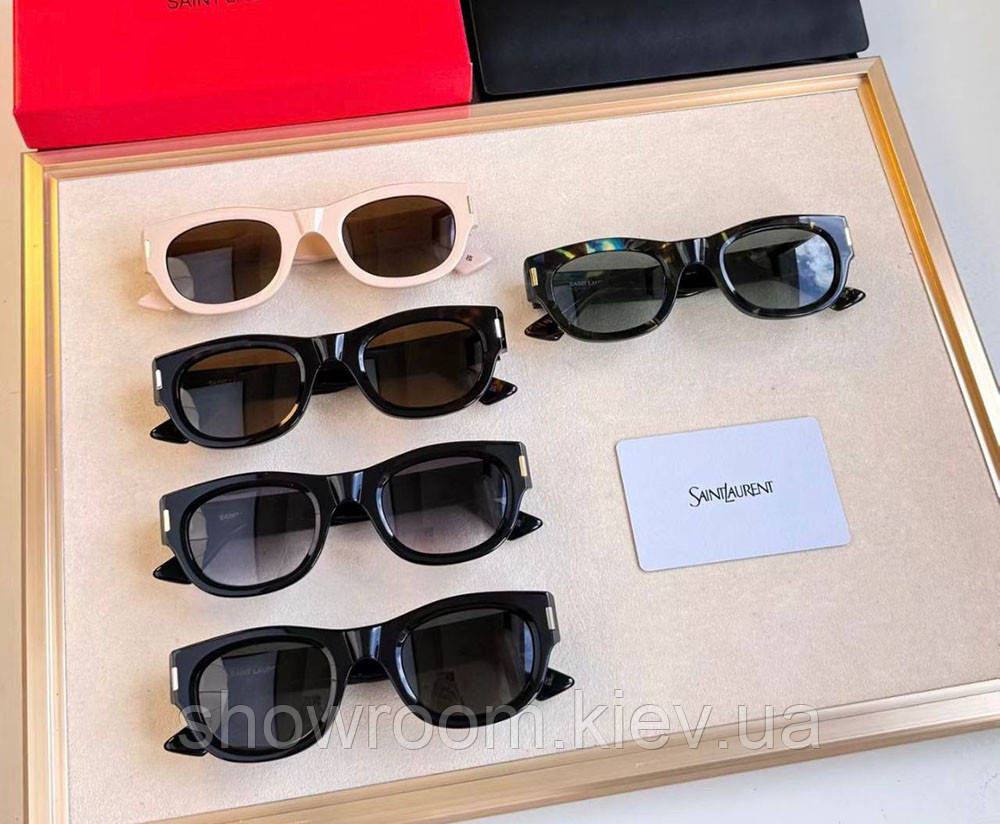Жіночі стильні сонцезахисні окуляри YSL Lux (805F) Київ - фото 3