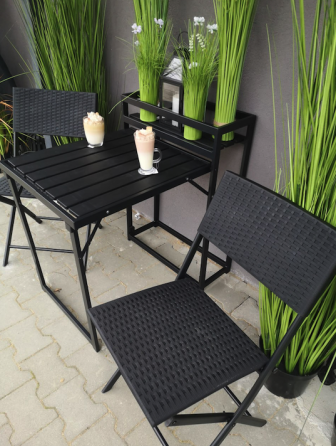 Комплект балконних меблів Jumi Kirbi New з тумбою для квітів Київ