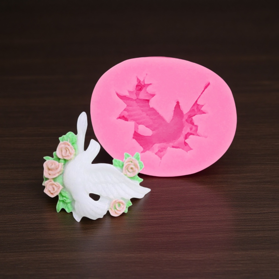 Молд силиконовый Голубь 36 мм розовый Киев