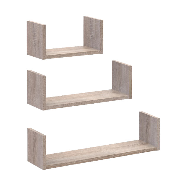 Комплект полиць Doros Філ Дуб Сонома 3 шт. 30/45/60х15х15 DRS-011648 Львів - фото 6