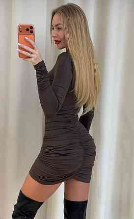 Жіноча стильна чарівна мініплаття з драпіруванням, мікродайвінг + підплічники Шоколад, 42/44 Одеса