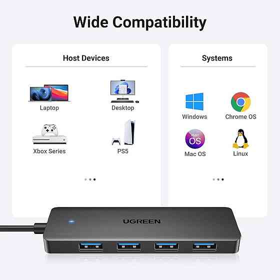 Хаб адаптер перехідник UGREEN 4-Port USB 3.0 Hub UGR-35574 Одеса