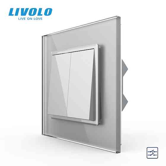 LIVOLO Двоклавішний перехресний вимикач Livolo сірий (VL-C7FCMM10A-1IP) Коломыя